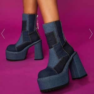 Dolls kill x Bratz patch boots